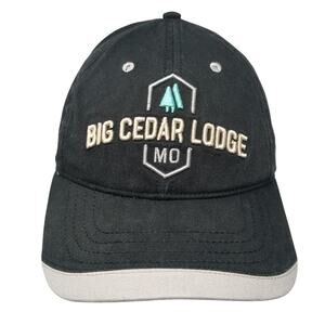 Big Cedar Lodge Mo Strapback Baseball Cap Black One Size Adjustable Camp David